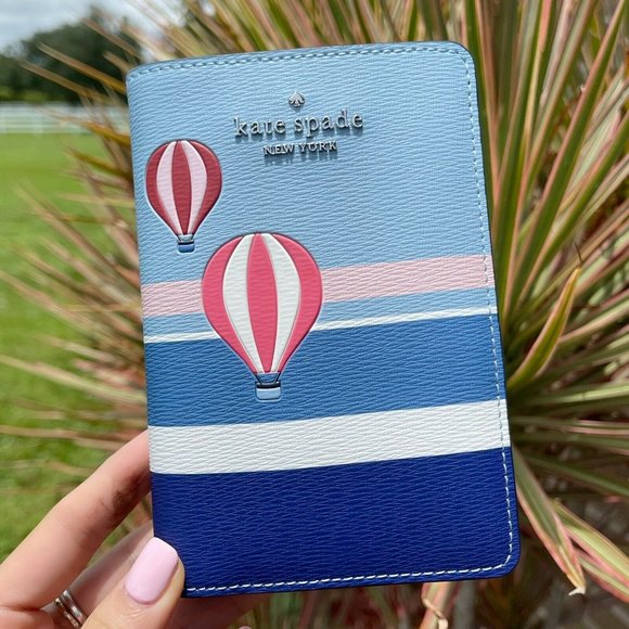 kate spade Handbags - Kate Spad Passport Holder Blue Multi